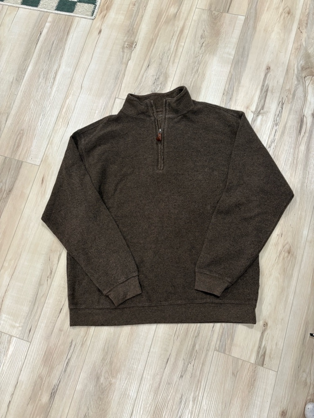 Woolrich Men's Dark Brown quarter-Zip Sweater
